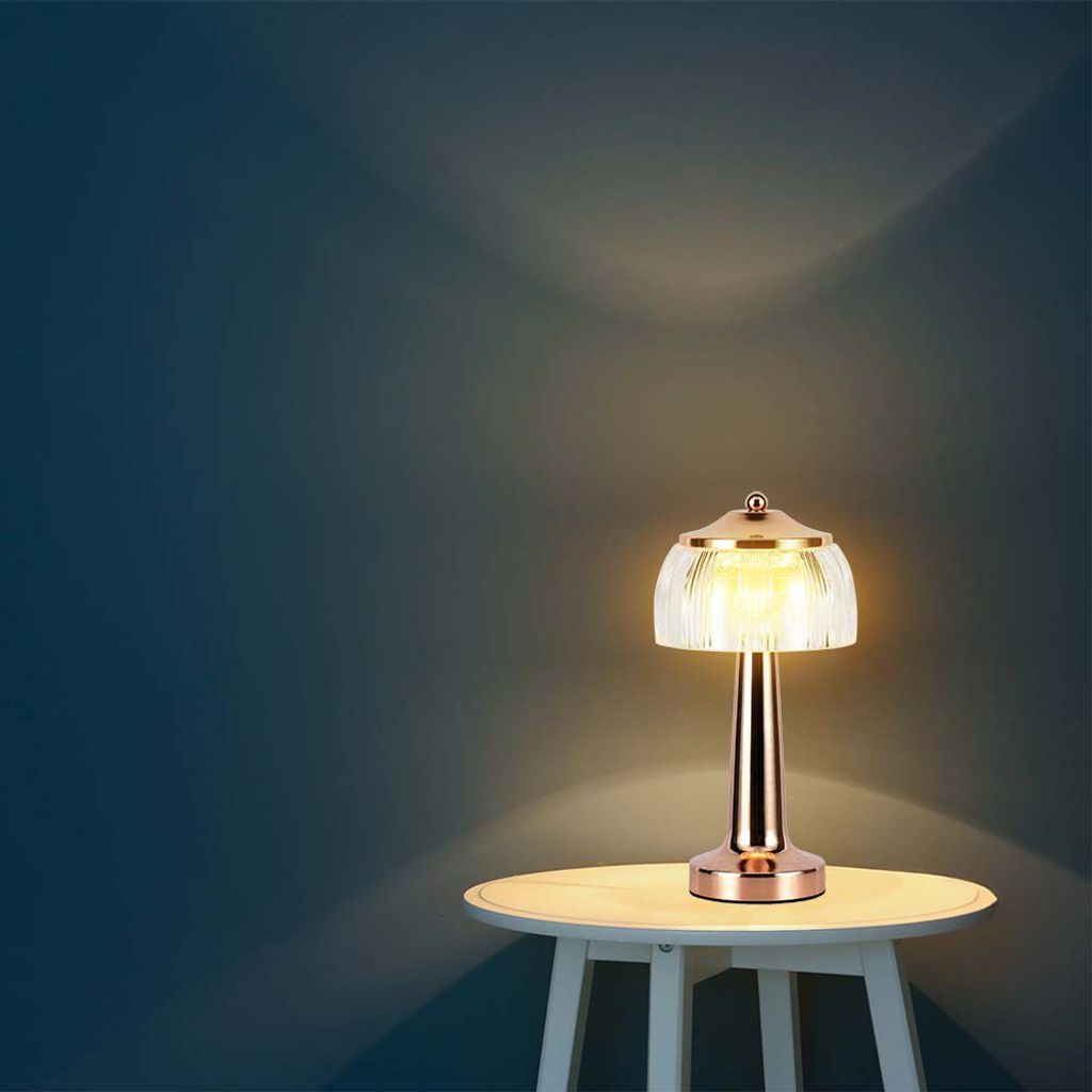 Gold Rechargeable Table Lamps - French - IP20 - 1W - 55 Lumen - 3IN1