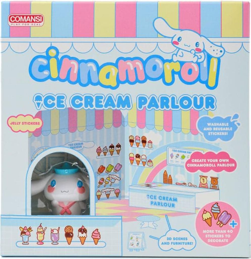 Hello Kitty and Friends Minifigur Sticker House Cinnamoroll Ice Cream Parlour