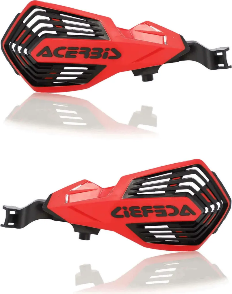 Protège-mains Acerbis K-Future GG Rouge Noir Ultra Résistant Husqvarna