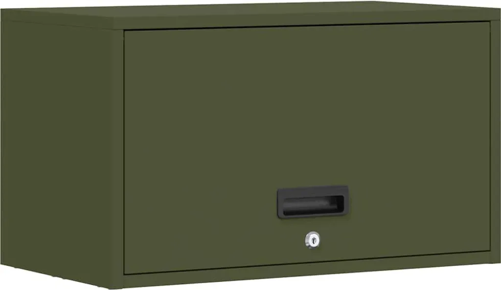 Armoire murale de garage vert olive avec porte à ressort à gaz - Modèle G12