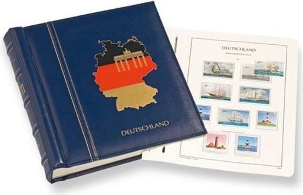 LEUCHTTURM SF-Vordruckalbum PERFECT DP, im Classic Design DEUTSCHLAND 1995-2004, blau