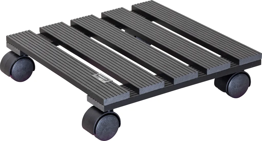 Dessous de plat à roulettes en WPC Anthracite 29cm Charge 60 kg