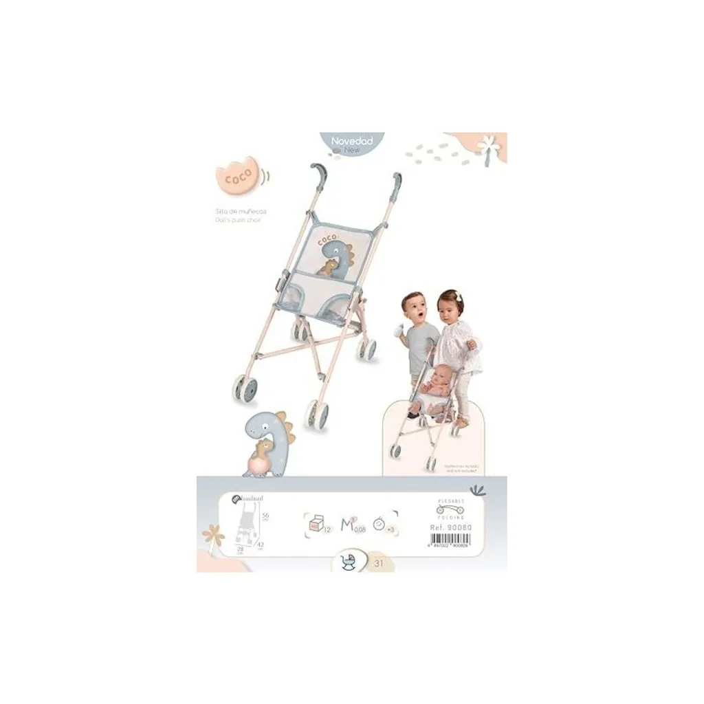 Poussette de poupée Decuevas Coco 48 cm - Idéal pour sortir ses doudous - 2
