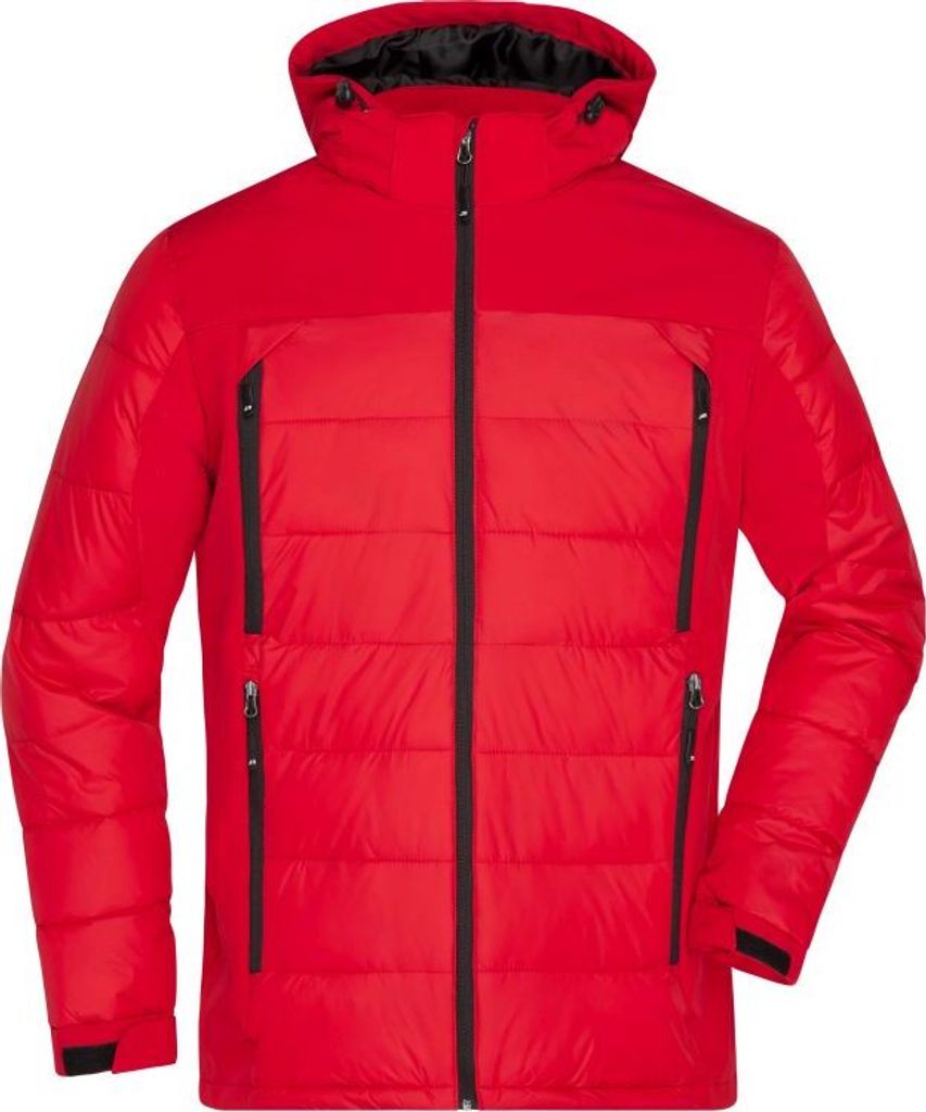 Thermojacke in attraktivem Materialmix red, Gr. S