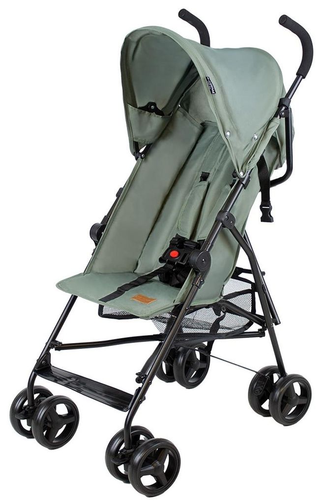 BabyTrold Jet olive kompakter Buggy Kinderwagen mit 5-Punkt-Gurt und Schwenkrädern