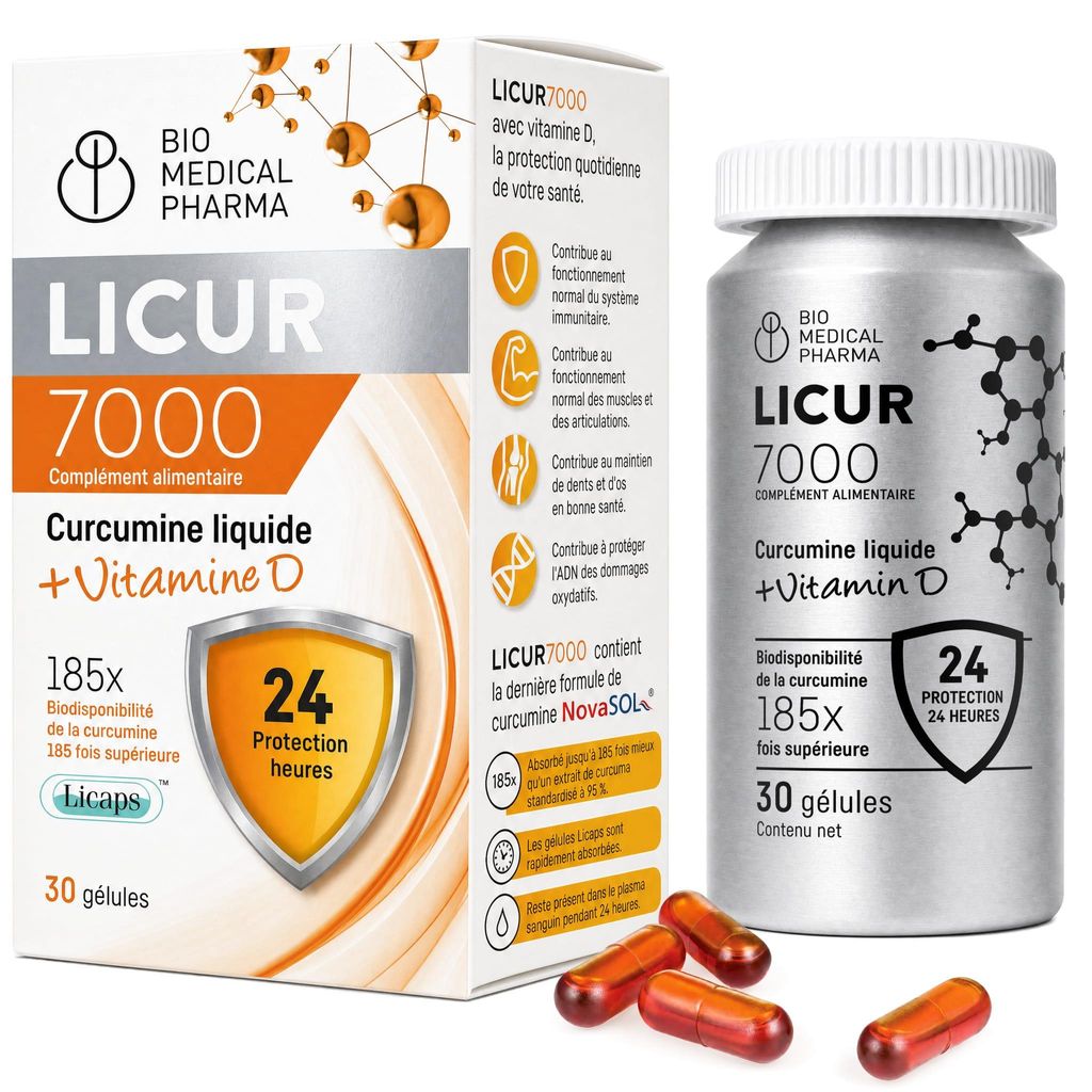 Curcuma en gélules avec vitamine D3- Biodisponibilité 185 Image du produit 