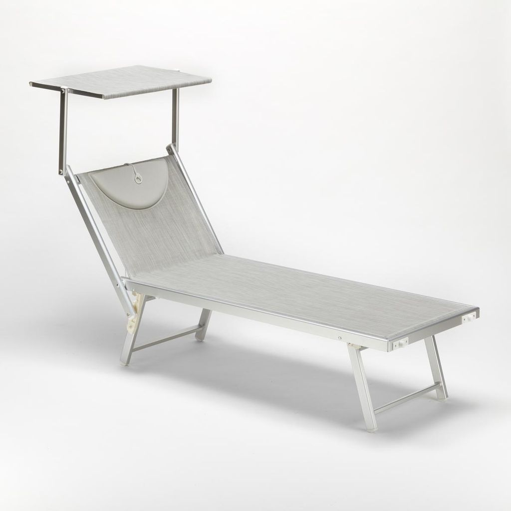 ProduceShop Santorini, Aluminium, Grau, Stoff, Liegen, Produktbild 