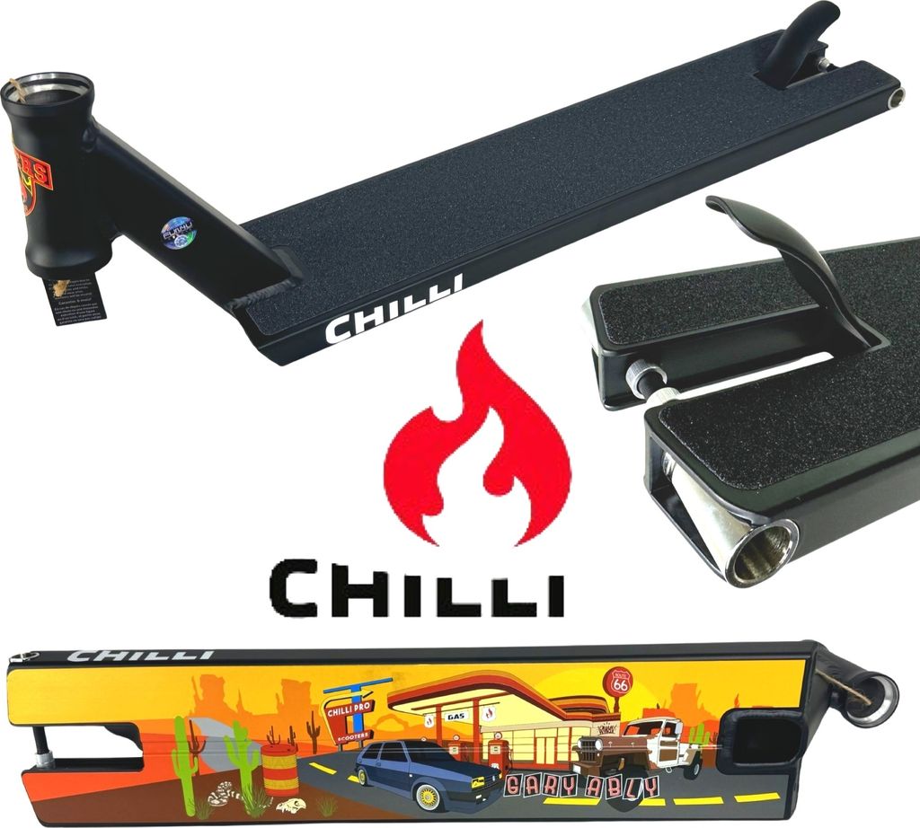Chilli Pro Gary Ably Stunt Scooter Hybrid Deck 56cm Schwarz