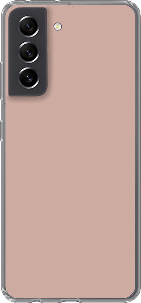 MuchoWow Handyhülle Schutzhülle Hülle für Telefoonhoesje Samsung Galaxy S21 FE Rosa - Palette - Einfarbig - Einfarbig rosa Silikon Softcase H...