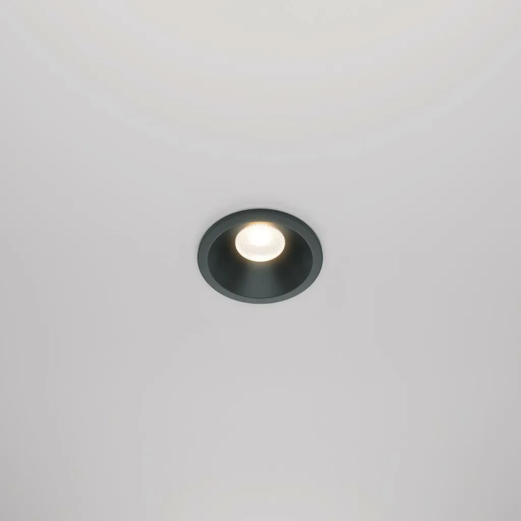 Maytoni Zoom LED Downlight Encastré 6W Noir IP65 3000K Ø60mm Maytoni
