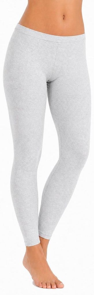 Hochwertige Damen Baumwoll leggings, Basic Leggings, Grau - S