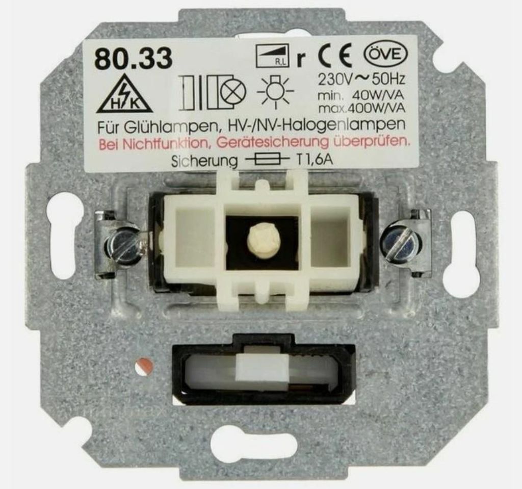 Kopp Dimmer Sockel UP Wippen/Wechselschalter 40-400W/VA Produktbild 