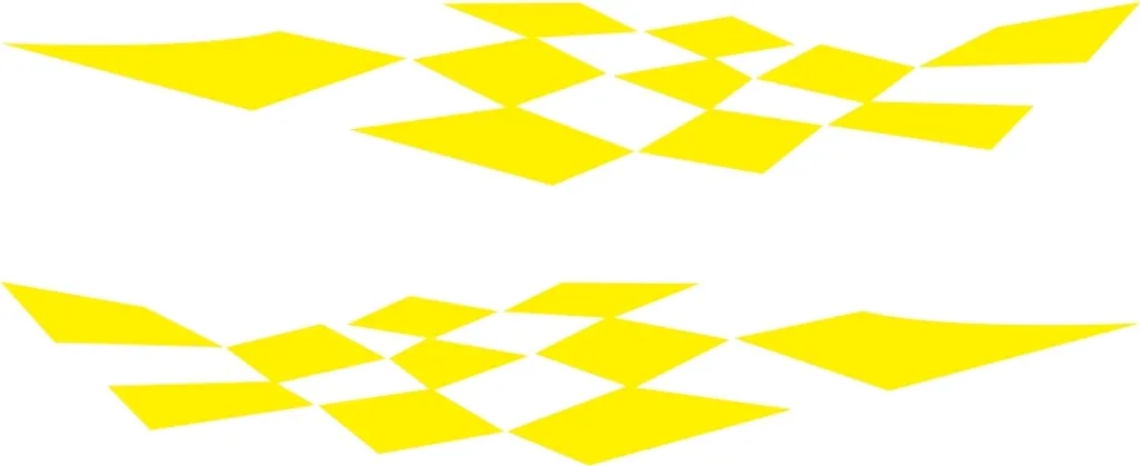 1 paio di adesivi auto Racing Sports Stripe Grille Totem Auto Side Body Decals Sticker Giallo