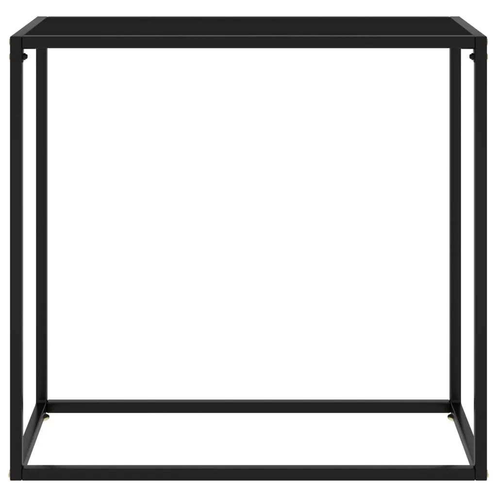 SYFAX™ Tavolo Consolle Nero 80x35x75 cm - Vetro Temperato per Ingresso