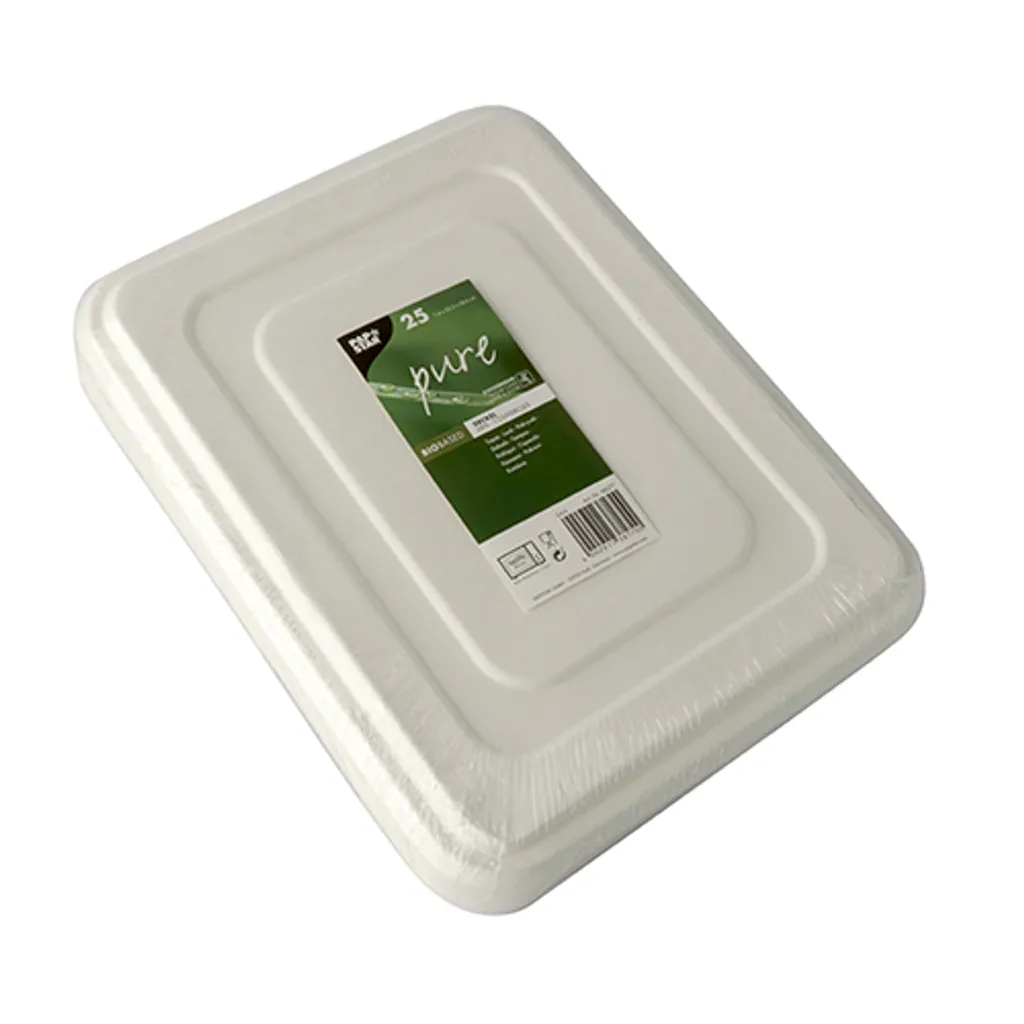 PAPSTAR 88277 Couvercle en canne à sucre pour plateau repas pur 50 pcs