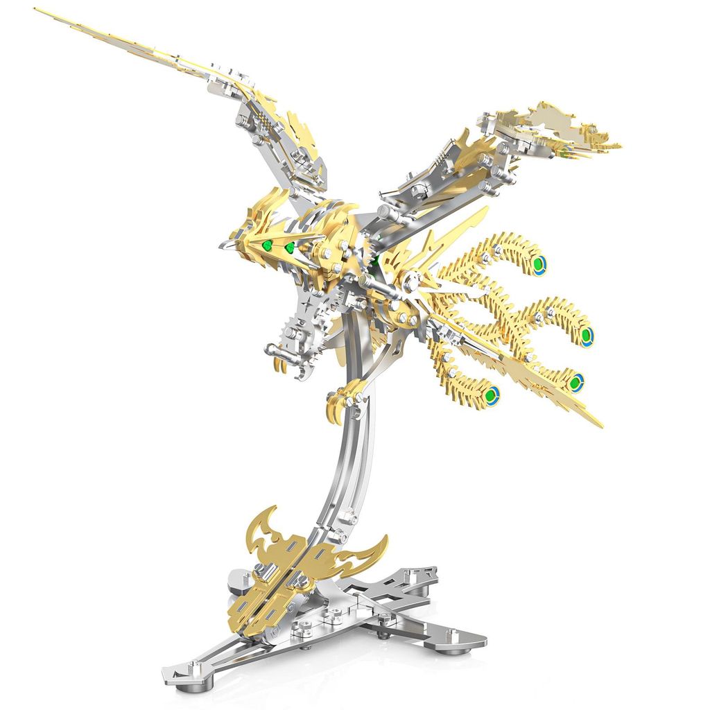 3D-Metallpuzzle, Edelstahlteile, kein Klebstoff erforderlich, bewegliche Flügel, DIY-Kunstmodell, kreatives Geschenk, Dekoration