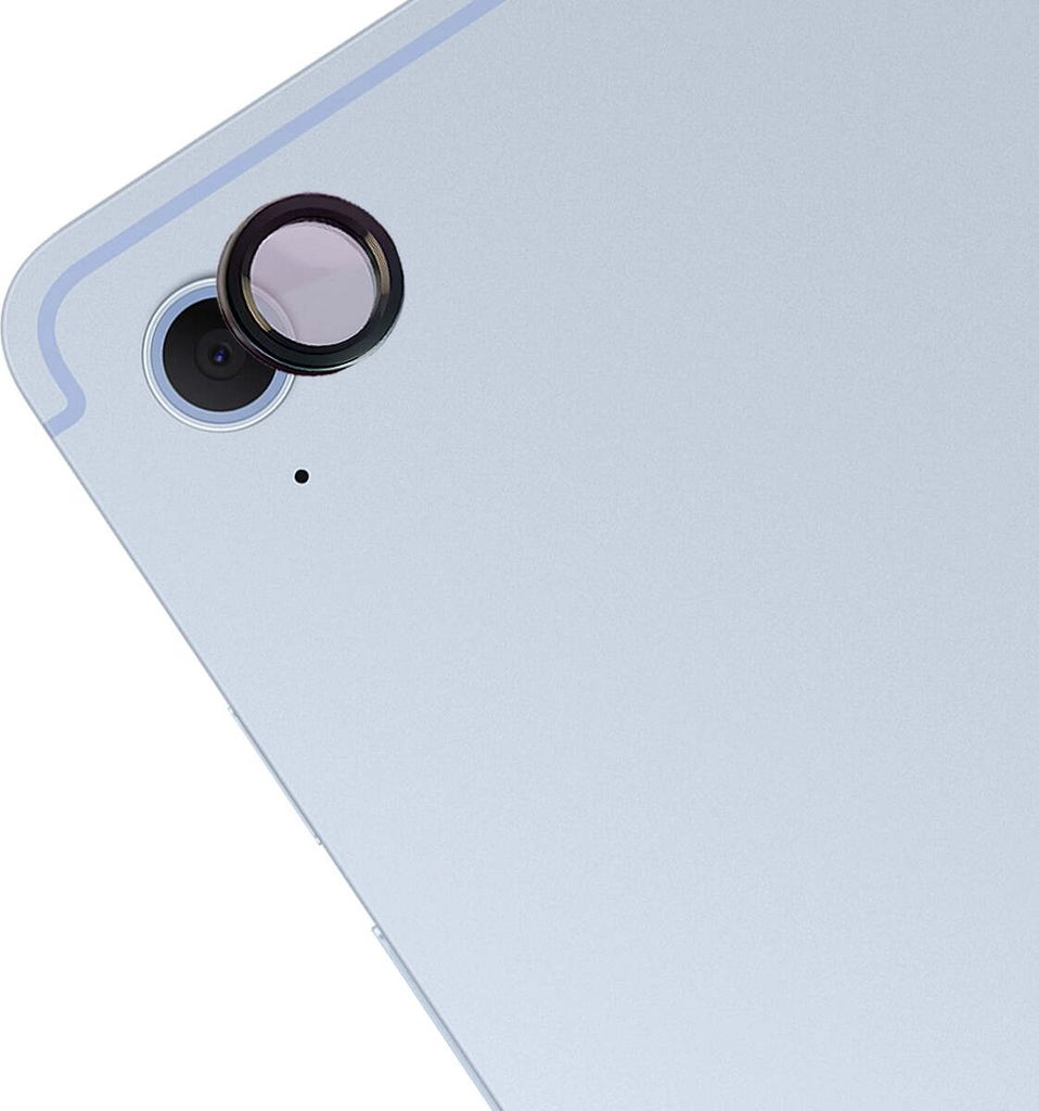 Glas für die Kamera für Galaxy Tab S10 FE Plus, Bizon Glass Tab Snap Lens, 1 Set, schwarzer Rahmen