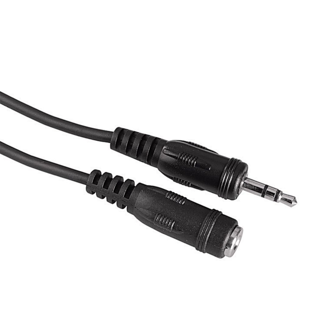 Hama Audio Extension Cable 3,5 mm Male Stereo - 3,5 mm Female Stereo, 2,5 m, 3.5mm, Männlich, 3.5mm, Männlich, 2,5 m, Schwarz