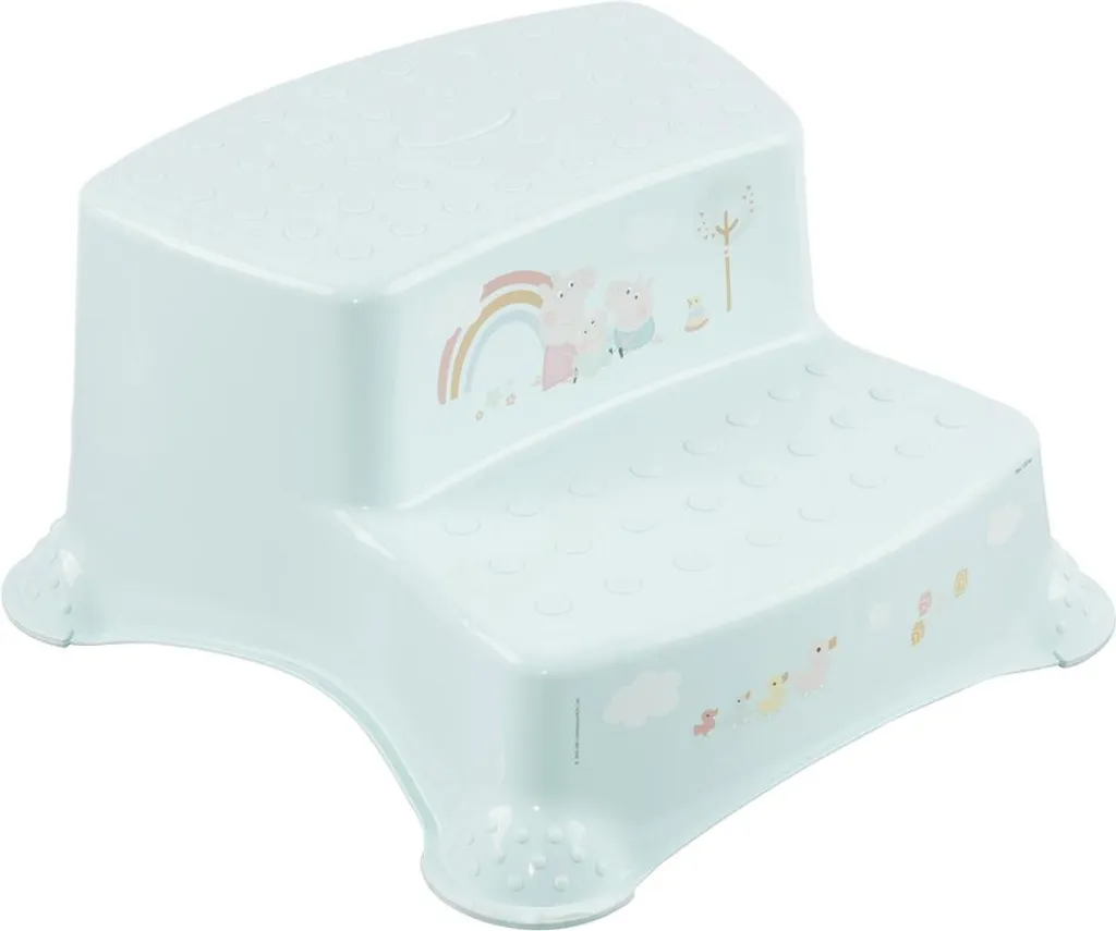 Marchepied Enfant Peppa Pig Aquamarine - Tabouret de Toilette Sécurisé