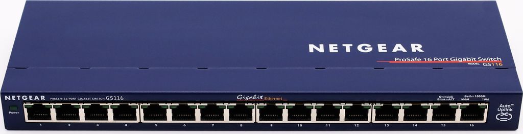 NETGEAR GS116 Unmanaged Gigabit Ethernet (10/100/1000) Grau Produktbild 