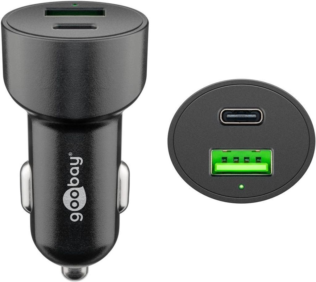 Goobay 39908 Dubbele USB-autolader met USB-C™ PD (Power Productafbeelding 
