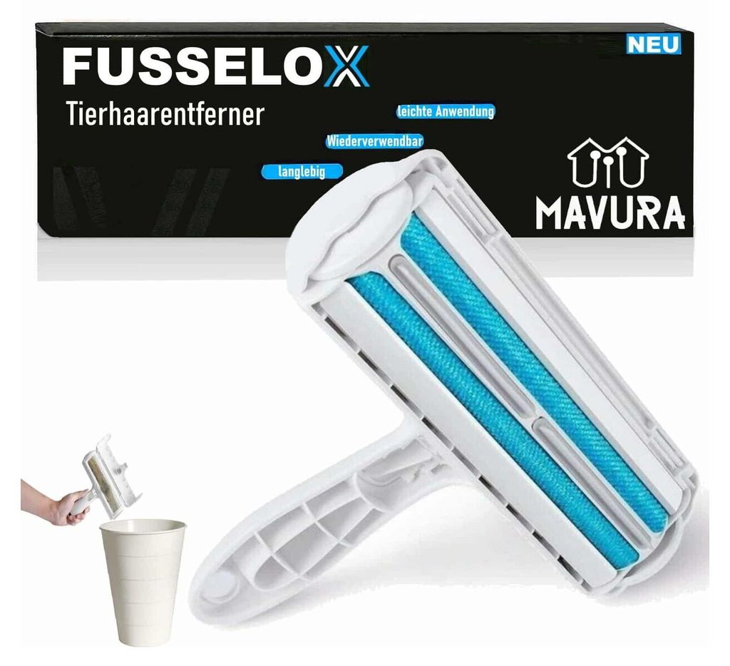 FUSSELOX Fusselbürste Fusselrolle selbstreinigend Tierhaar Flusen entferner