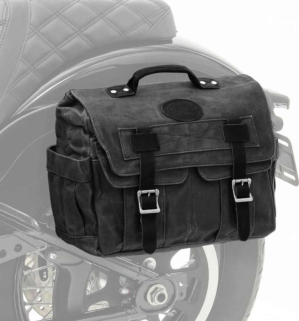 Sacoche de selle moto Canvas avec poche intérieure CV1 Image du produit 