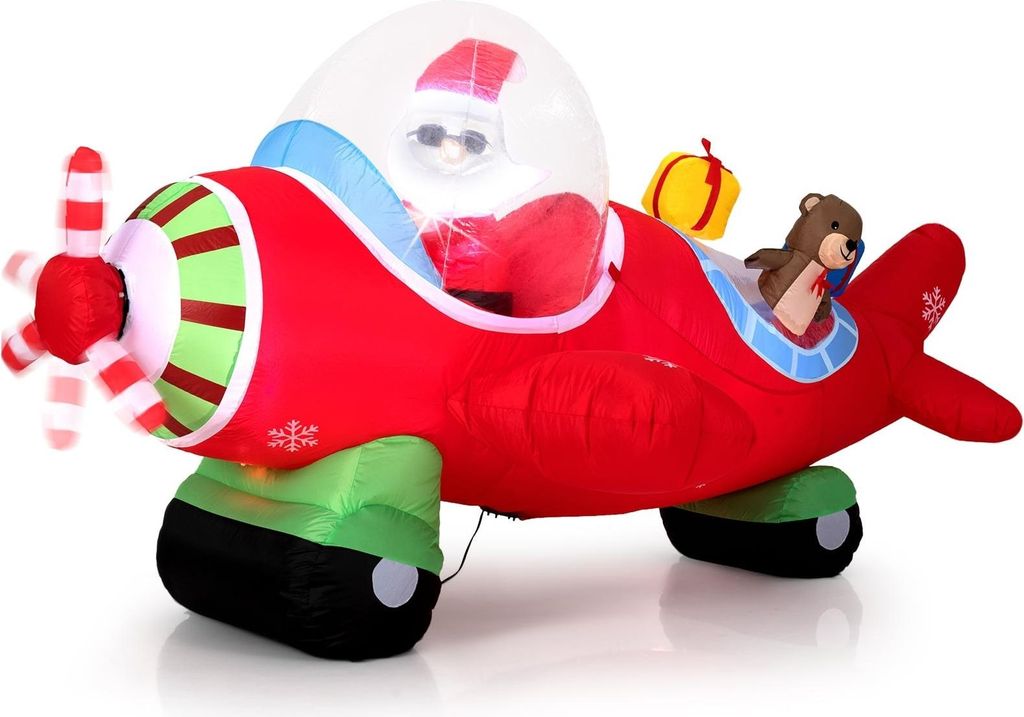 Aufblasbarer Weihnachtsmann im Flugzeug mit Produktbild 