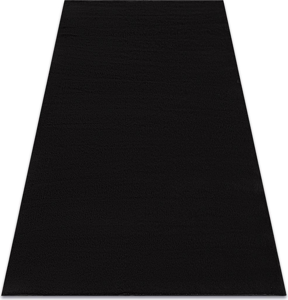 Modern Waschteppich LINDO Schwarz, rutschfest, zottelig Schwarz 180x270 cm