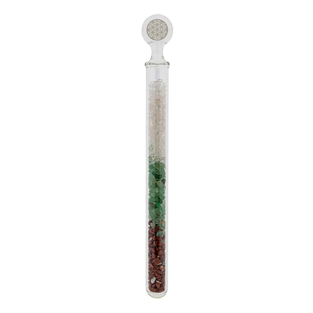 Barre vitale en cristal de roche naturel - Infuseur d'eau énergétique 18cm