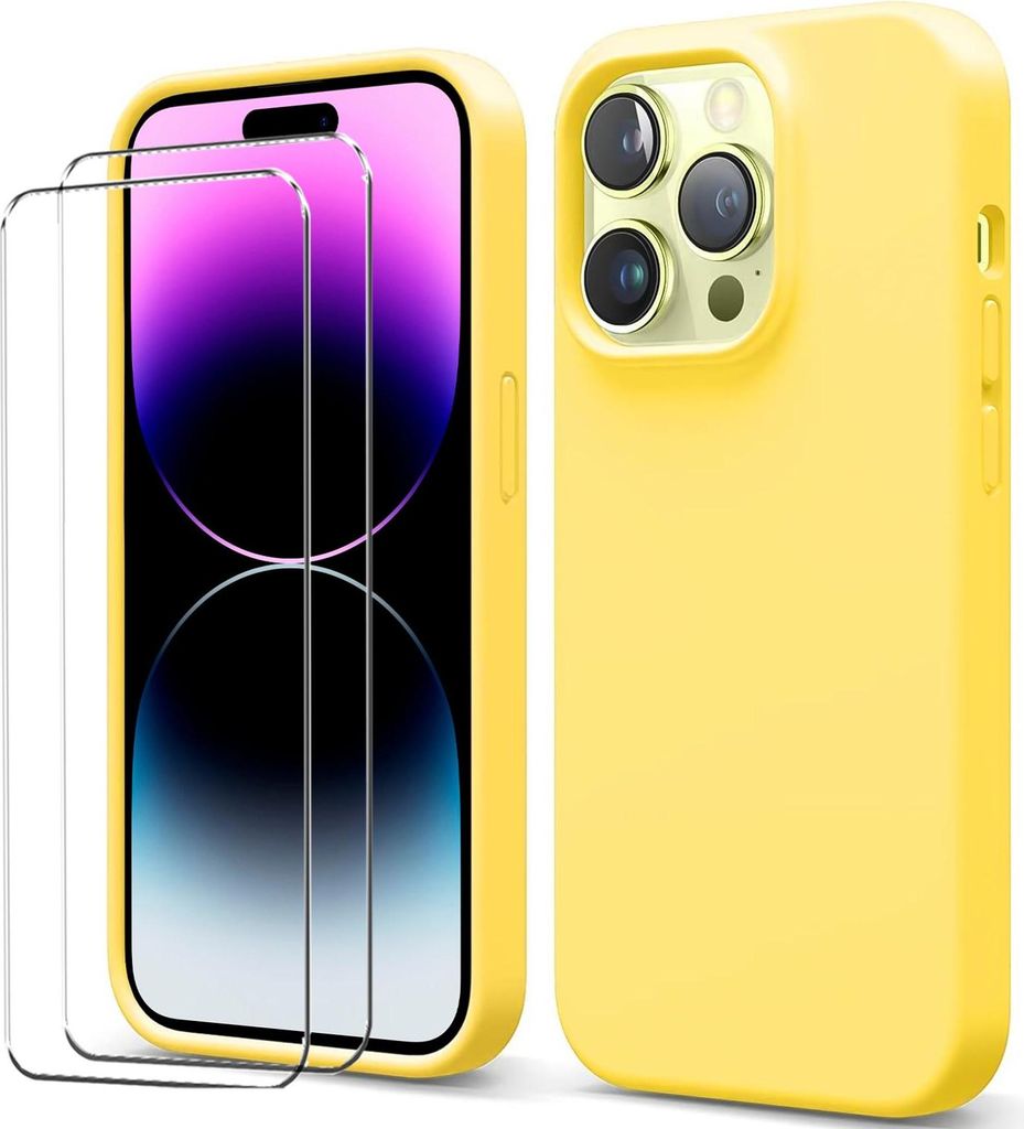 2in1 Schutz Cover Set für das Apple iPhone 16 Pro Max besteht aus 2x 9H Glas Folie Display Schutzfolie und 1x Silikon Case Schutzhülle - Hülle i...