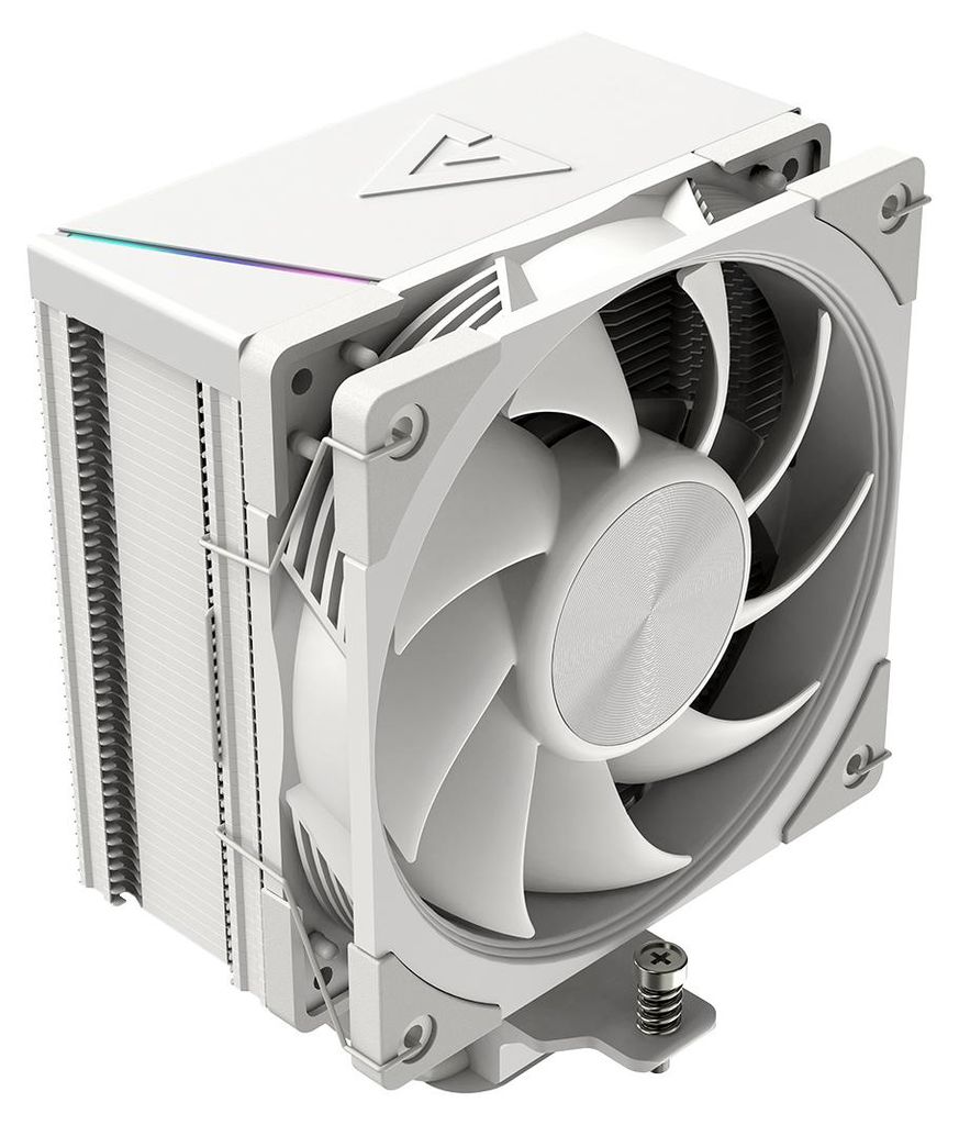 MODECOM Volcano OC T201 Weiß CPU-Kühler, ARGB LED-Leiste, 120 mm Lüfter, Montageset, kompatibel mit AMD und Intel, passend für PC-Gehäuse