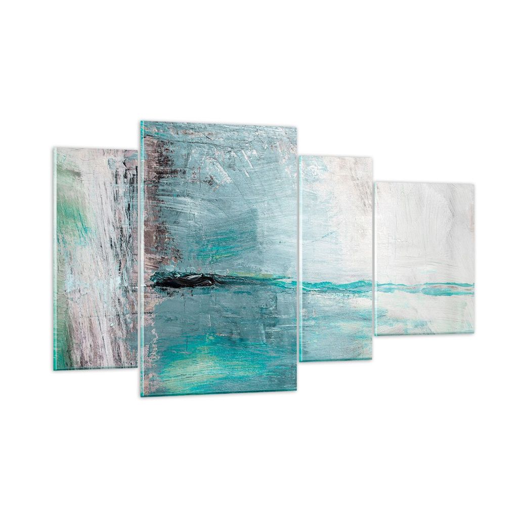 Bilder auf glas - Abstraktion modern - 120x70cm - Glasbilder - Wandbilder - Kunstdruck - zum Aufhängen bereit - Wanddekoration aus Glas - Glas Bil...