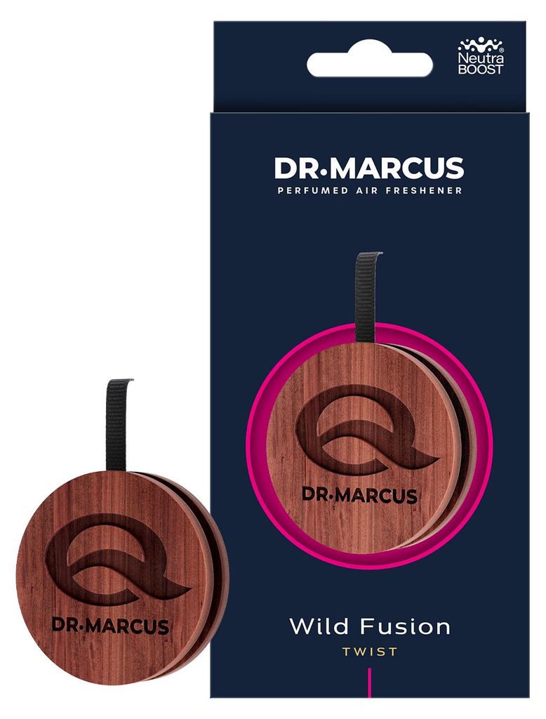 Dr. Marcus Premium Wood Twist Auto-Lufterfrischer Wild Fusion – Duftanhänger aus Holz – Langanhaltender Luxusduft – Neutralisiert Gerüche [...