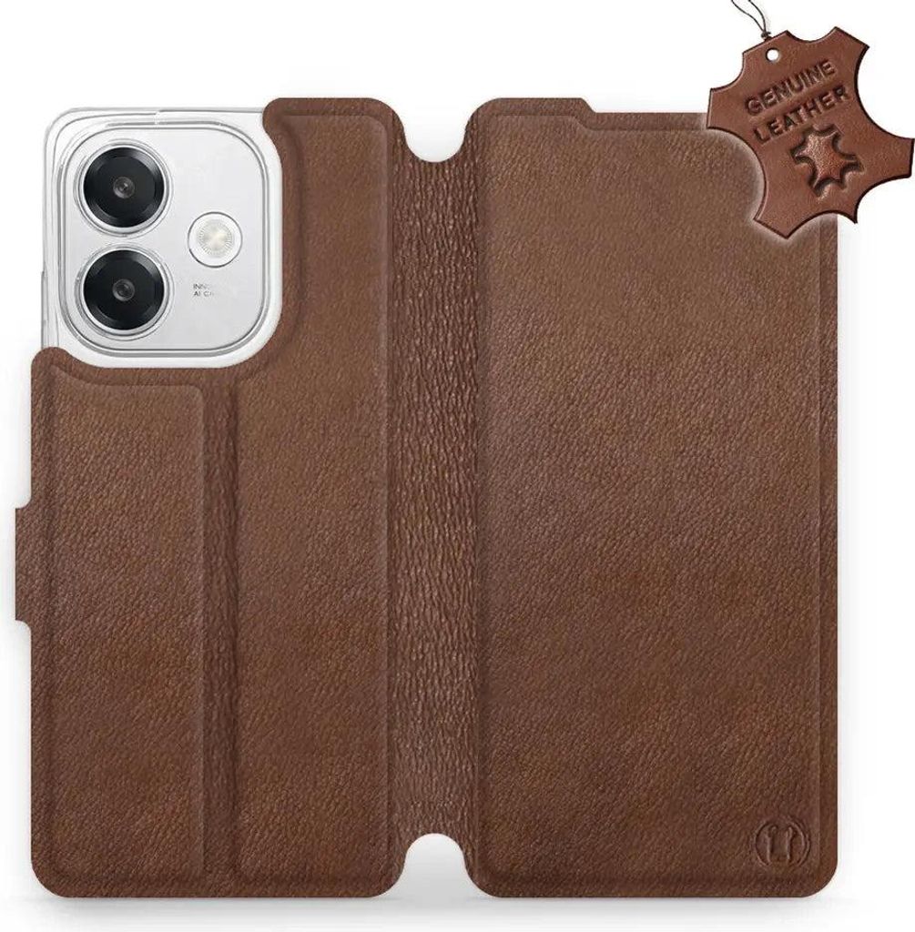 Echtleder Handyhülle für Oppo A40M, Mobiwear Leather, Braun