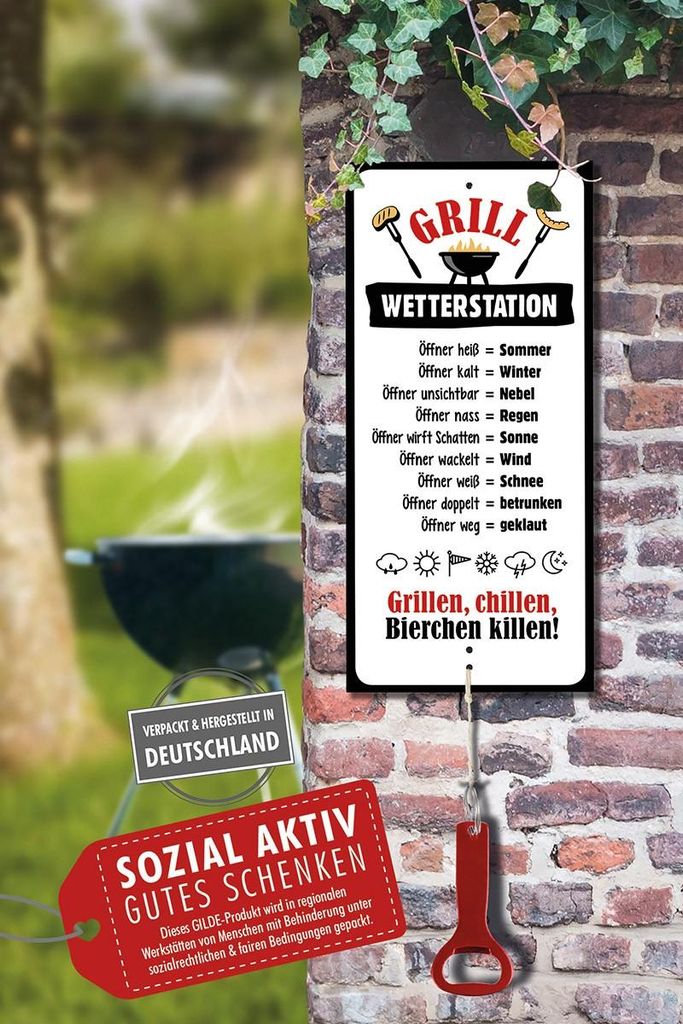 Hliníkový nápis Gilde Meteorologická stanica Grill Obrázok produktu 