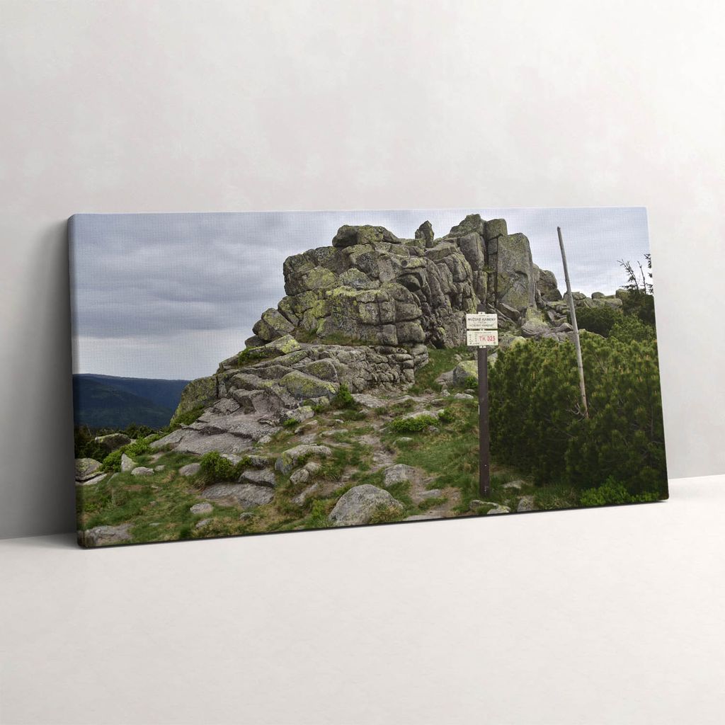 Wanderweg im Riesengebirge (Karkonosze) – Leinwandbild Wandbild – 100x50 cm – Leinwandbilder – Wandbilder – Schlafzimmer – Flur