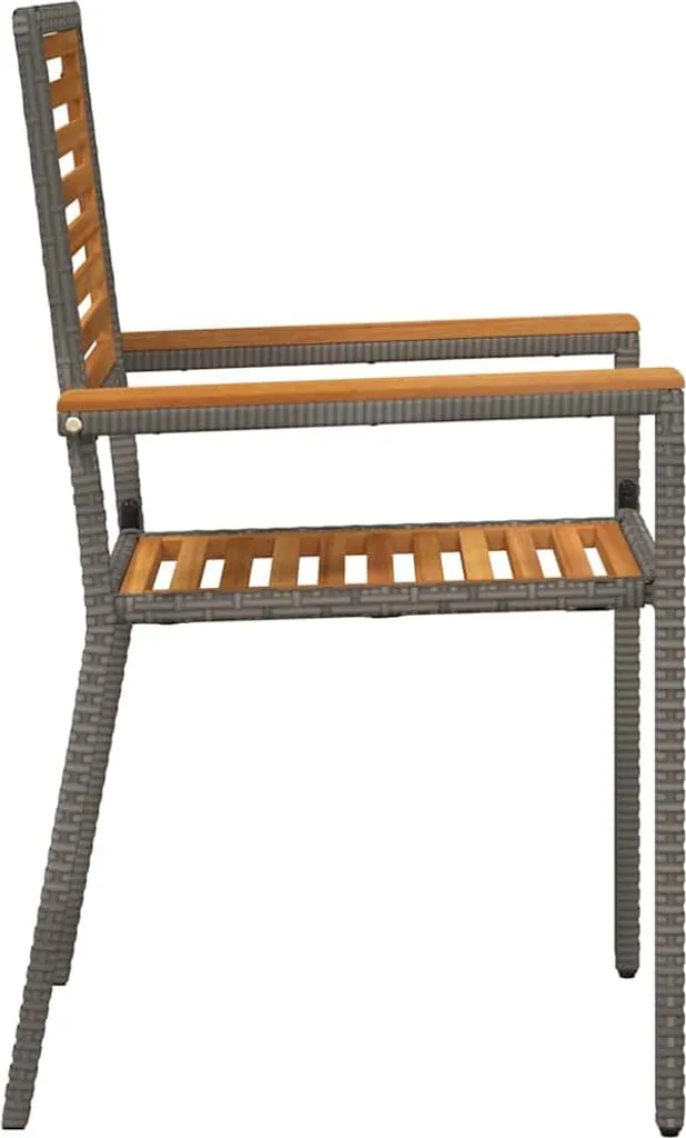 Set 2 Sedie Giardino vidaXL Grigio Marrone - Arredo Esterno Moderno - 6