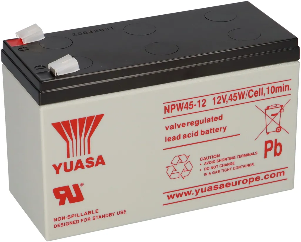 Batterie Yuasa NPW45-12 12V 8,5Ah à courant fort et décharge rapide Pb