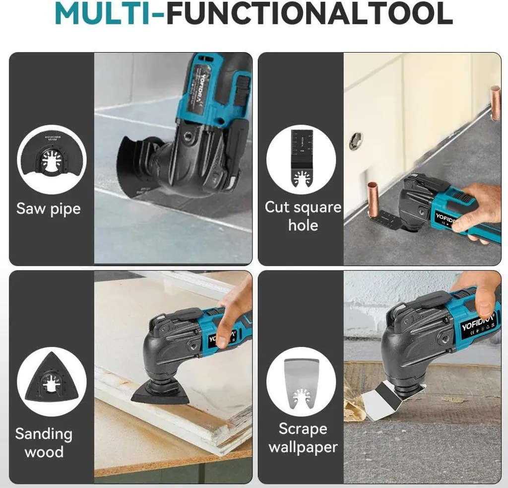 Recensione Multitool Oscillante Oro 20V - Multifunzione 22 Pezzi - 7