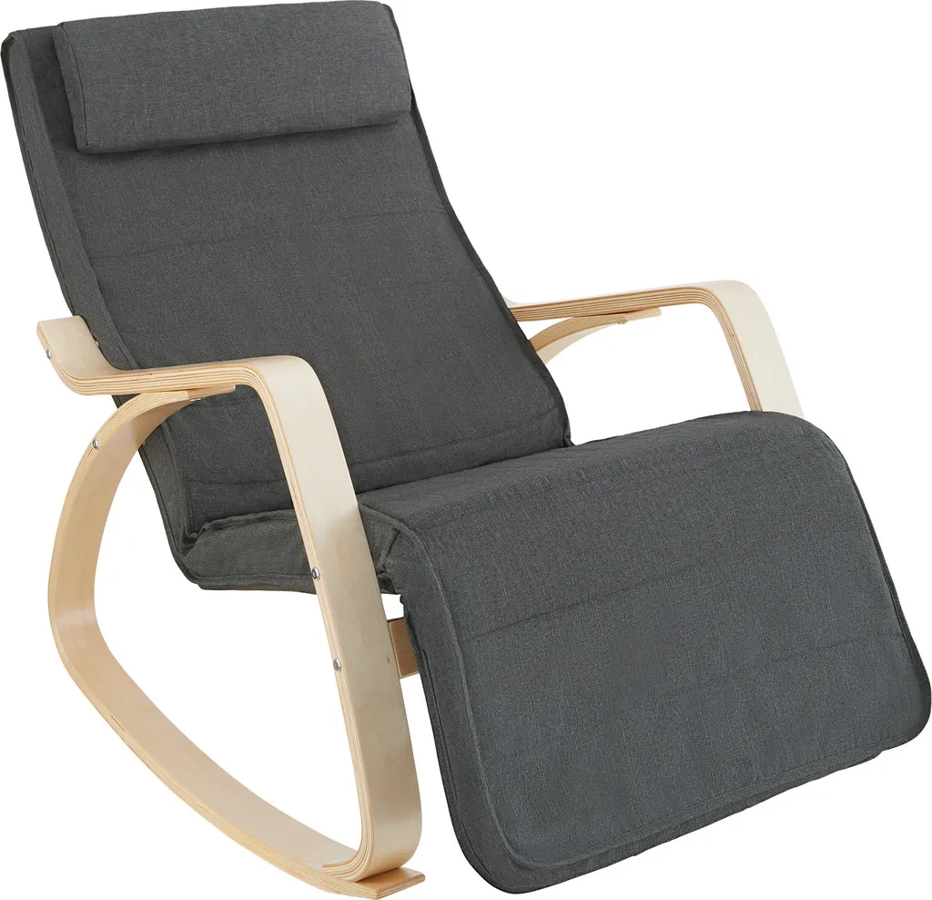 Fauteuil à bascule Onda gris foncé - Idéal pour l'allaitement et repos