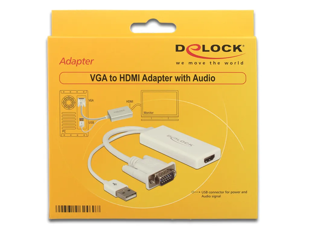 Solution Ecran Noir : Adaptateur VGA vers HDMI avec Audio USB Intégré