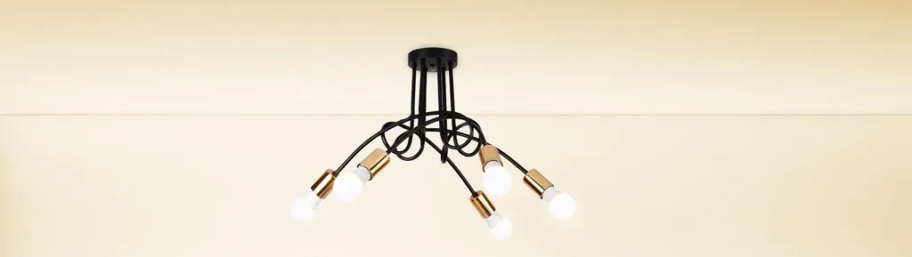 Lampada de Soffitto tooLight App518-5C Paradise Black Gold - 6
