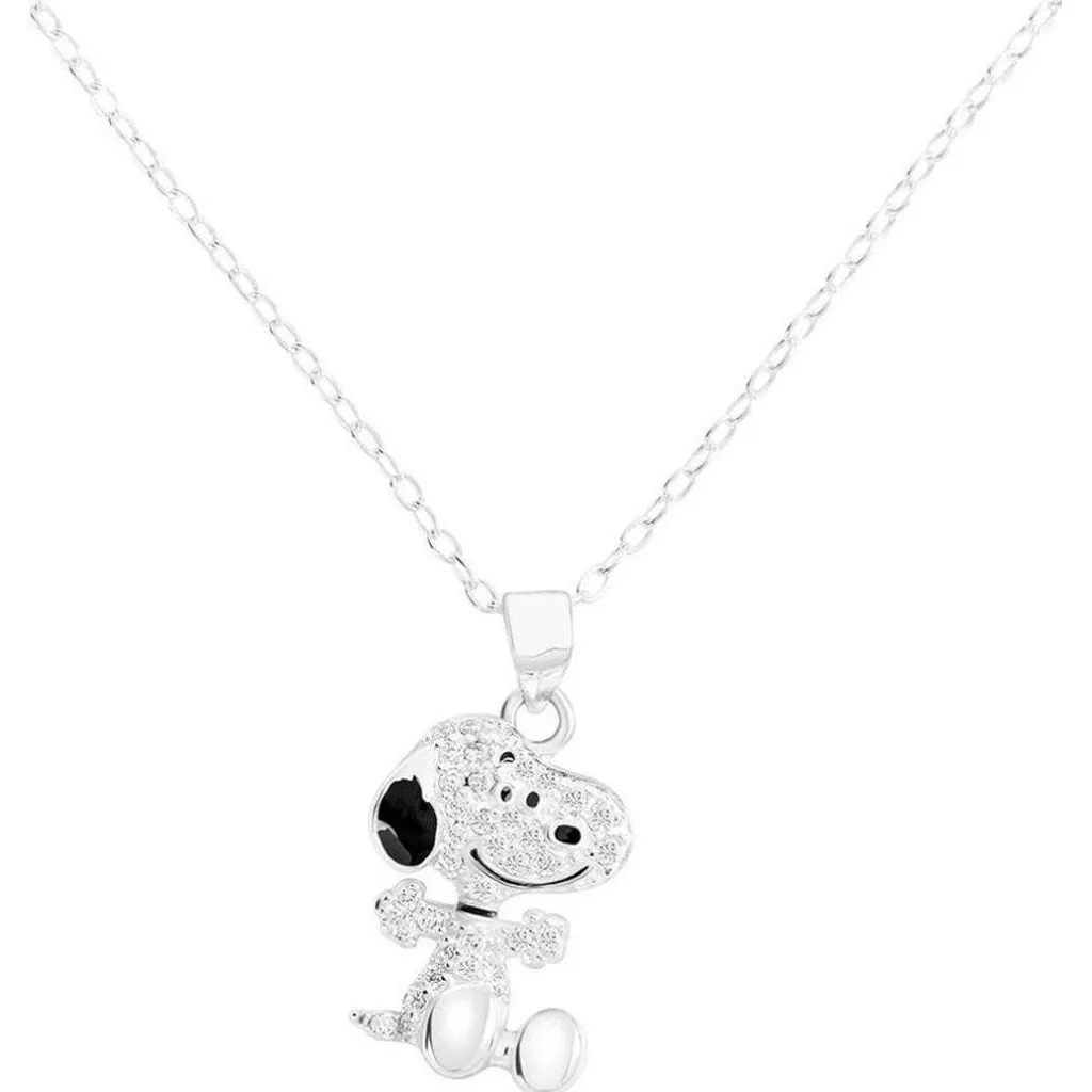 Collier Snoopy Argenté Peanuts Standard - Bijou Durable sans Nickel