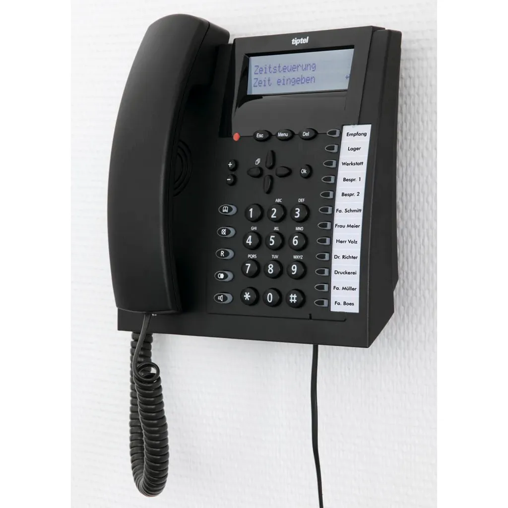 Téléphone de bureau Tiptel 1020 pour télétravail avec mains libres actif