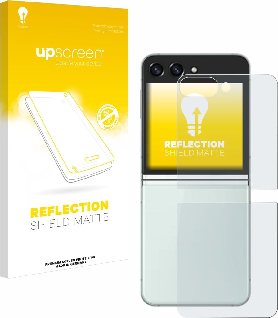 upscreen Schutzfolie für Samsung Galaxy Z Flip 5 (Rückseite) Displayschutz Displayschutzfolie Folie Matt Entspiegelungsfolie