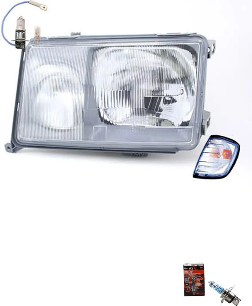Faro Anteriore Mercedes W124 Johns + Osram Night Breaker Laser H4