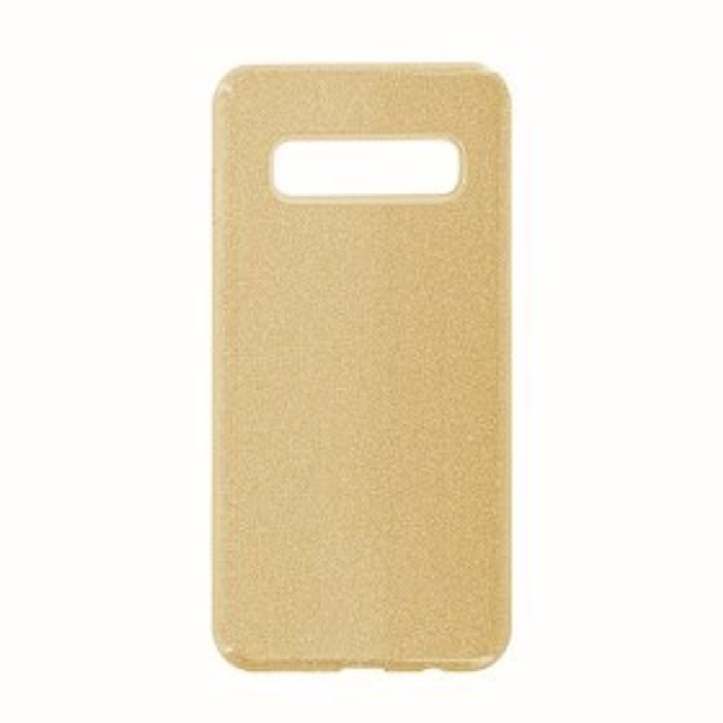 Glitzernde Silikonhülle für Samsung Galaxy S10 Plus Gold, Produktbild 