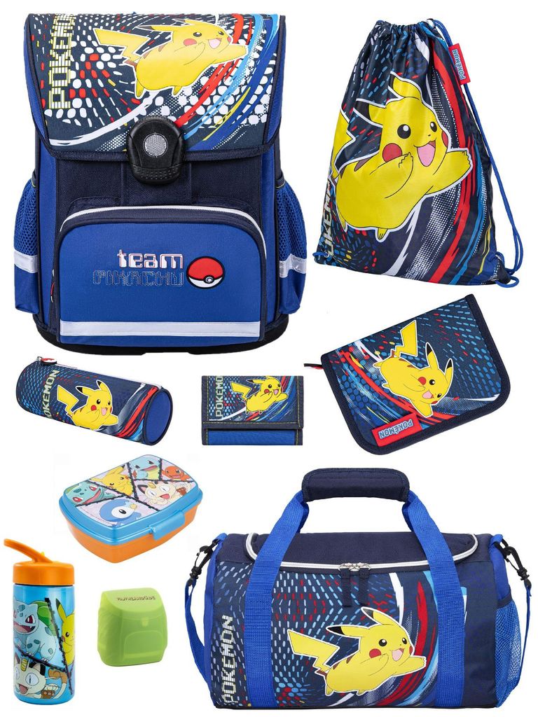 Pokemon Schulranzen Set 9-teilig Pikachu Schultasche 1. Produktbild 