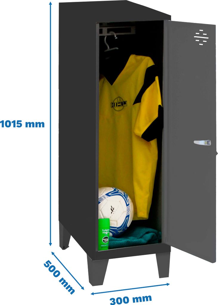 Simonrack Spind SIMONLOCKER DISM SINGLE anthrazit 8425437120336, 1 Schließfach 30,0 x 50,0 x 101,5 cm